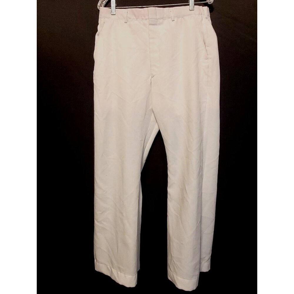 Vintage US Navy Enlisted White Trouser Pants Dress Uniform 36R